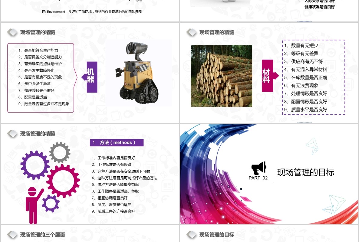 多彩现场管理培训公司通用ppt模板