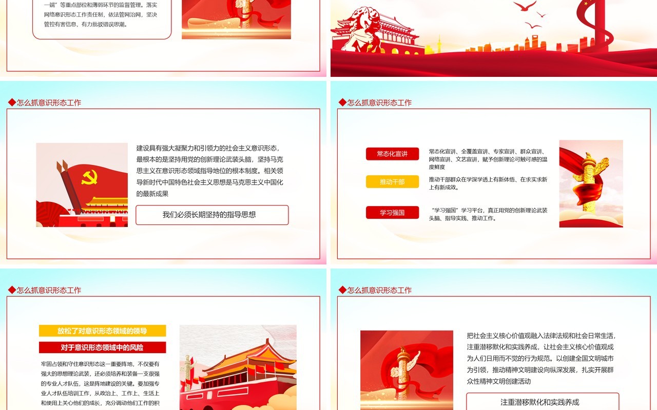 如何做好新形势意识形态工作动态PPT模板