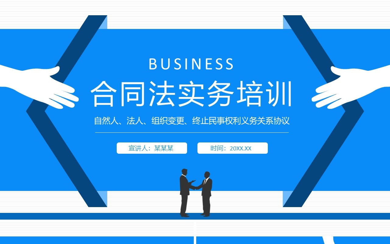 合同法实务培训自然法人组织变更终止民事权利义务关系动态PPT模板