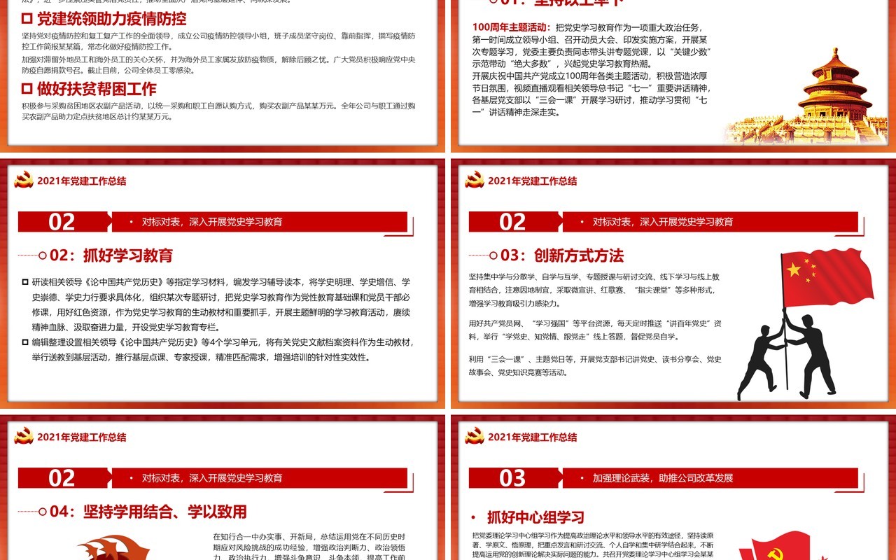 国有企业党委工作总结及计划PPT模板