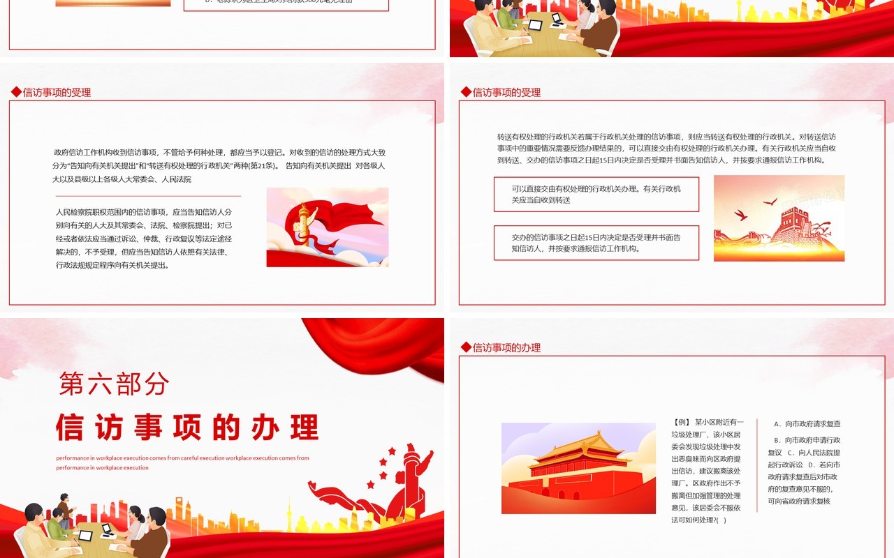 信访条例的适用范围信访事项的办理动态PPT模板