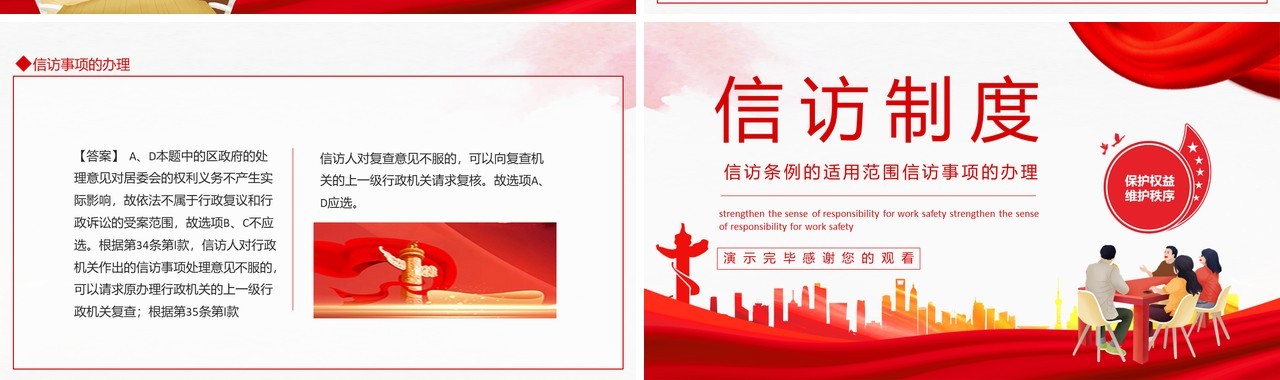 信访条例的适用范围信访事项的办理动态PPT模板