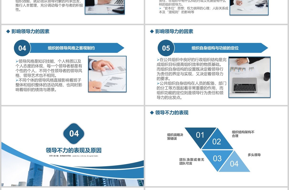 简约商务领导力培训如何成为卓越的领导者课件PPT模板