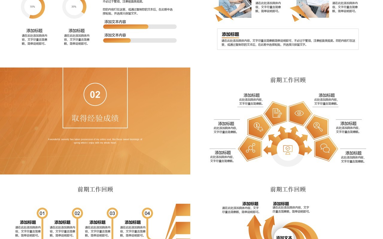 简约新征程工作汇报计划总结通用PPT模板
