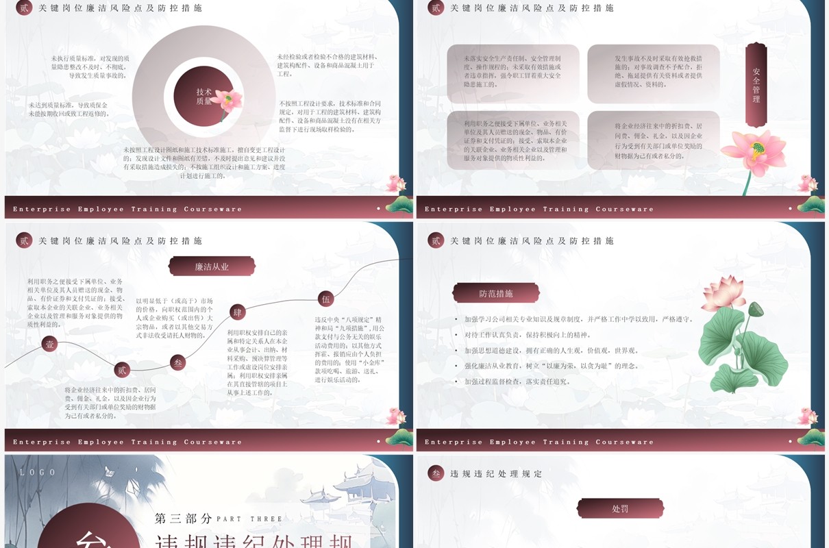 新员工入职廉洁从业教育培训PPT模板