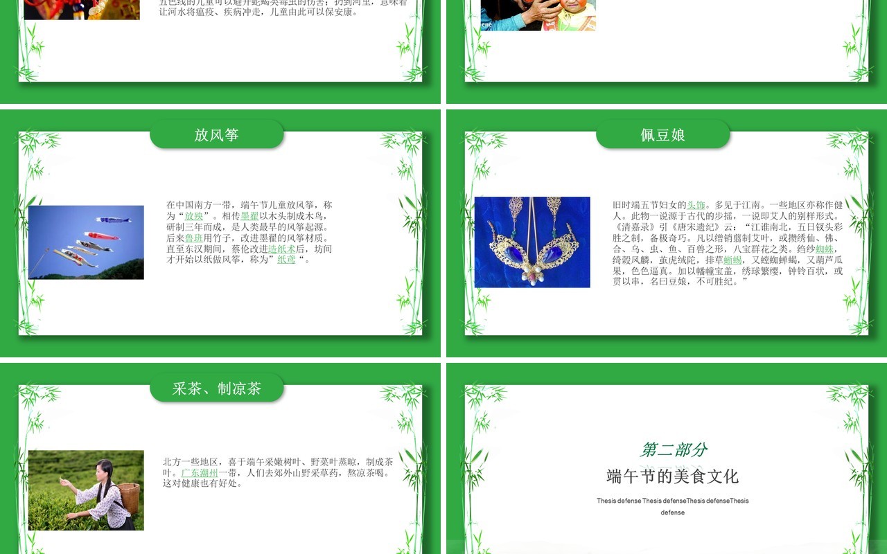 中国传统节日文化习俗端午节活动介绍PPT模板