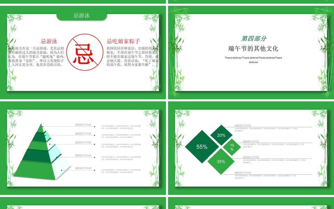 中国传统节日文化习俗端午节活动介绍PPT模板