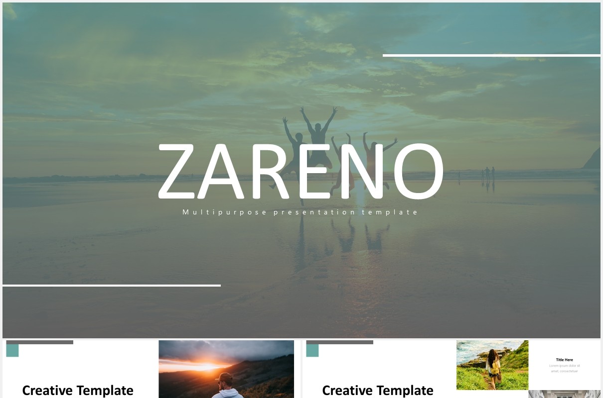 国外简约图片排版PPT图表模板zareno powerpoint template