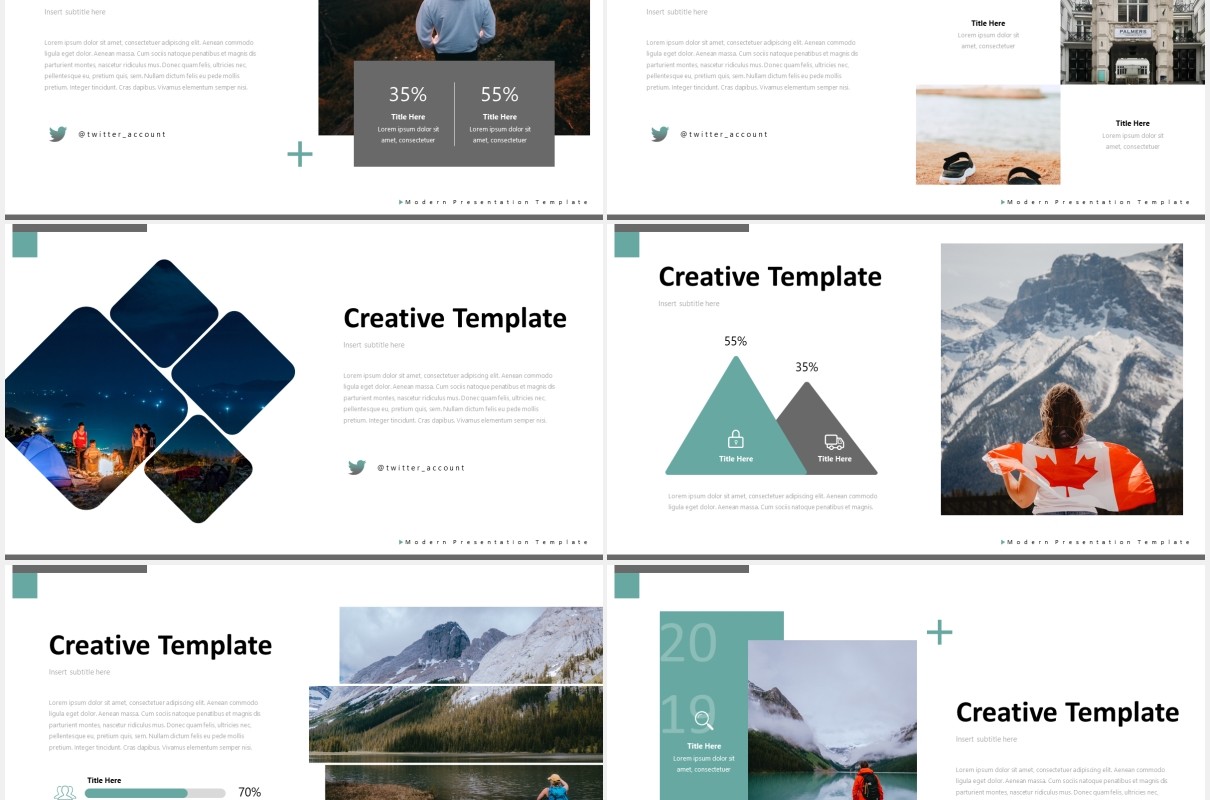 国外简约图片排版PPT图表模板zareno powerpoint template