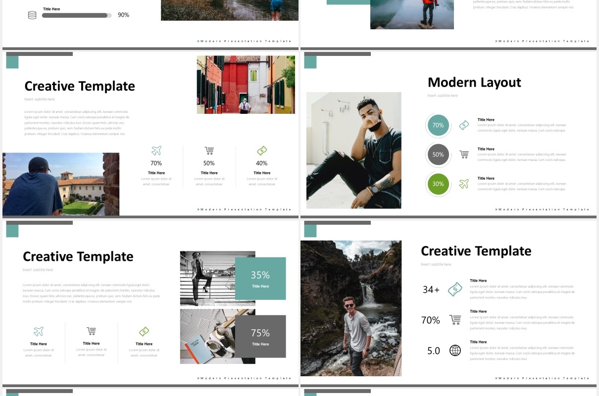 国外简约图片排版PPT图表模板zareno powerpoint template