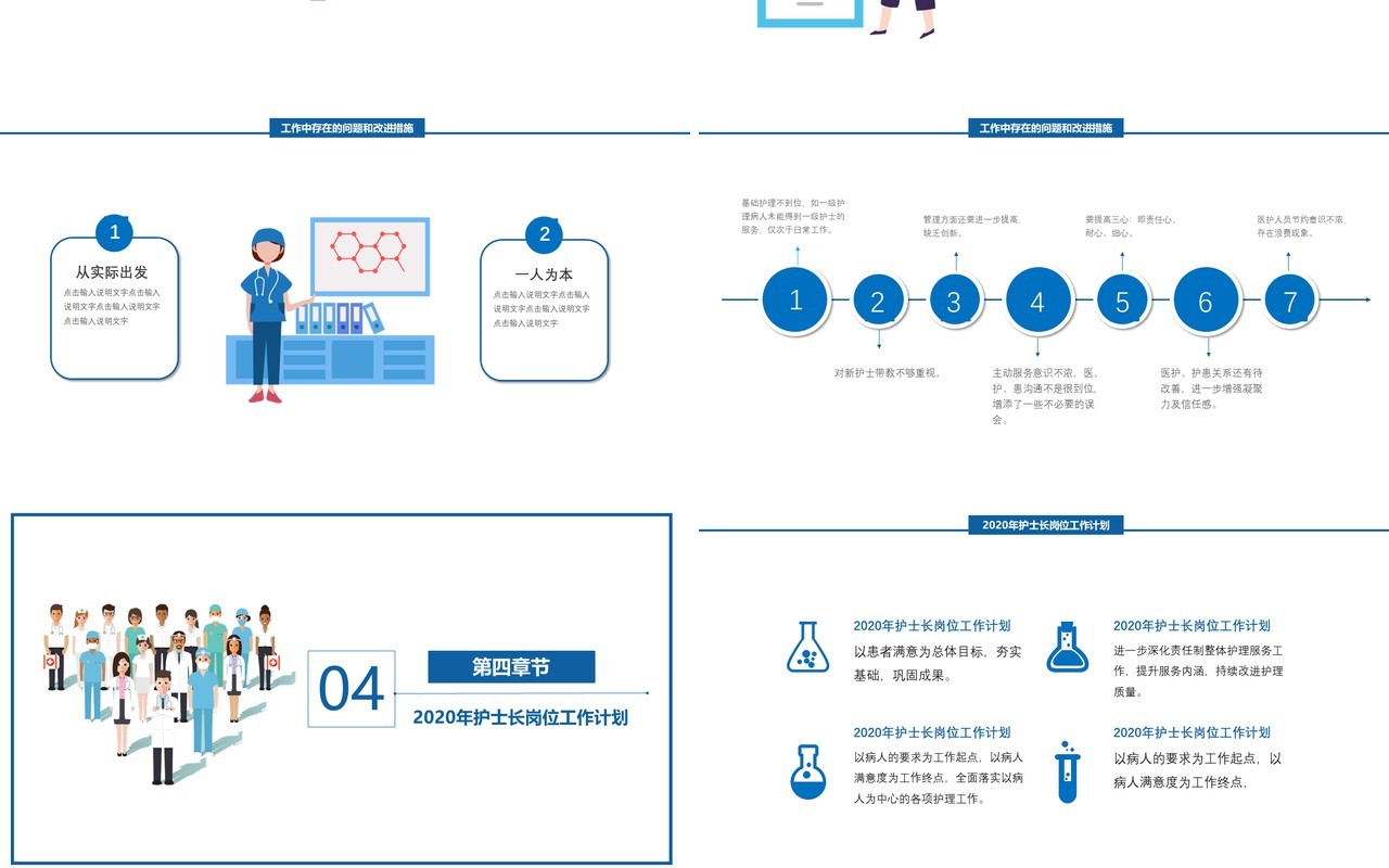 医院护士长工作总结汇报PPT模板