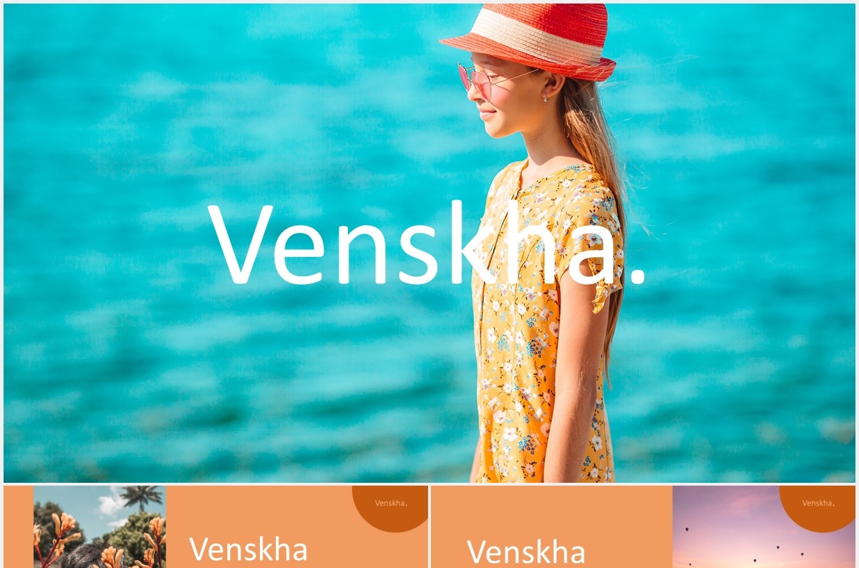 暖色时尚摄影PPT模板Venskha - Powerpoint Template