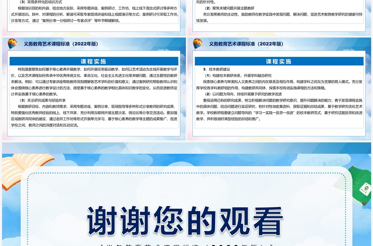 2022年义务教育艺术新课程标准全文内容解读PPT课件