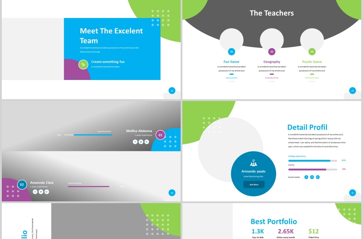 国外教育行业图片排版PPT模板Hilari - Education Powerpoint Template