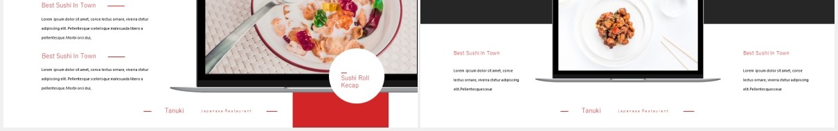 烹饪餐厅美食展示宣传PPT模板tanuki culinary restaurant powerpoint template