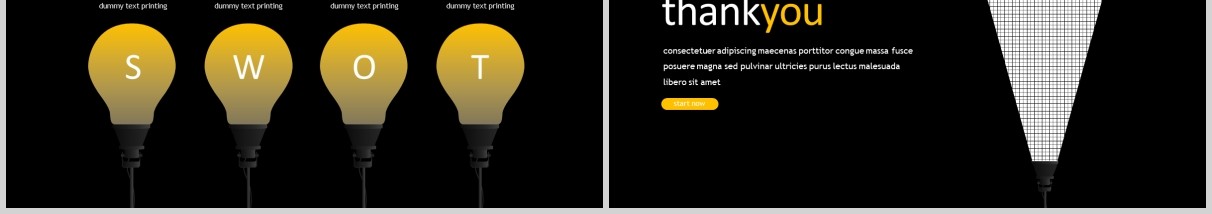 深色商务工作PPT模板版式设计Spotlight Powerpoint Template