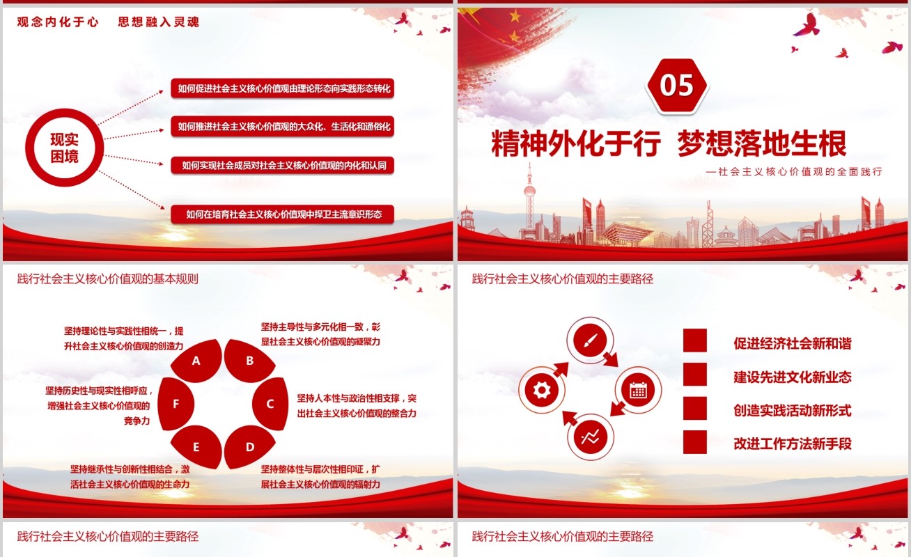 学习解读社会主义核心价值观PPT模板