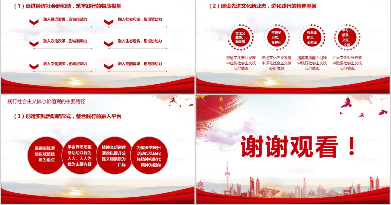 学习解读社会主义核心价值观PPT模板