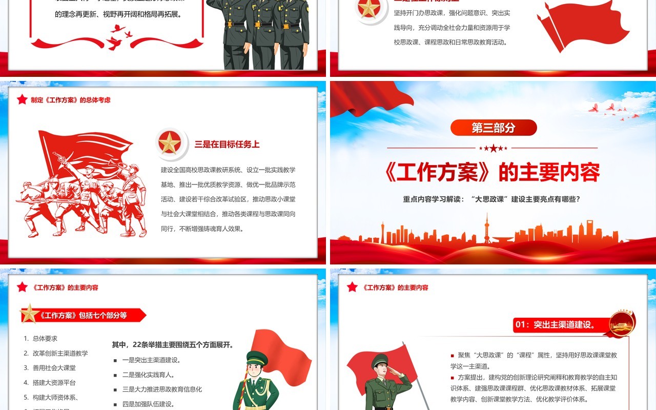 全面推进大思政课建设的工作方案PPT模板