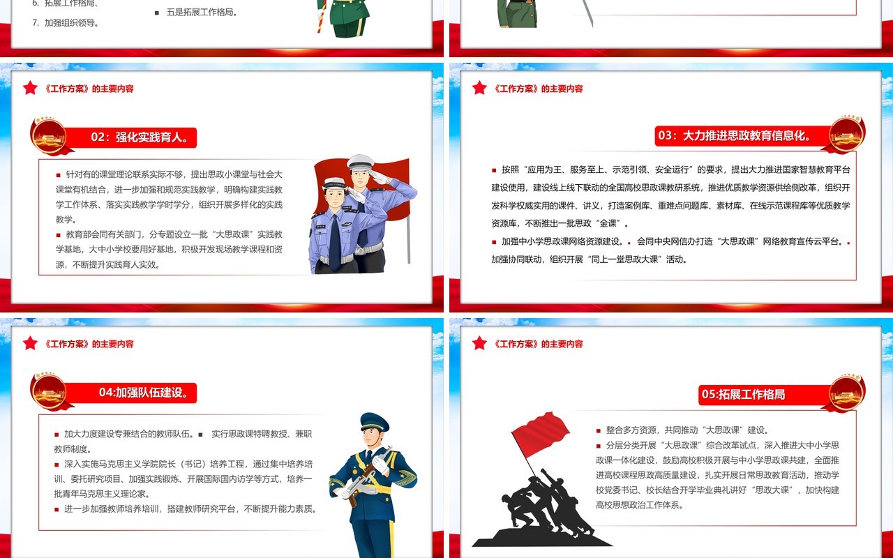 全面推进大思政课建设的工作方案PPT模板