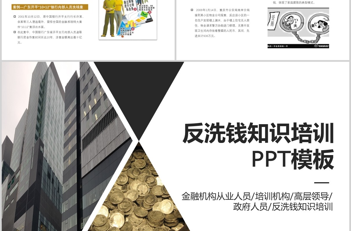 简约商务反洗钱知识培训PPT模板
