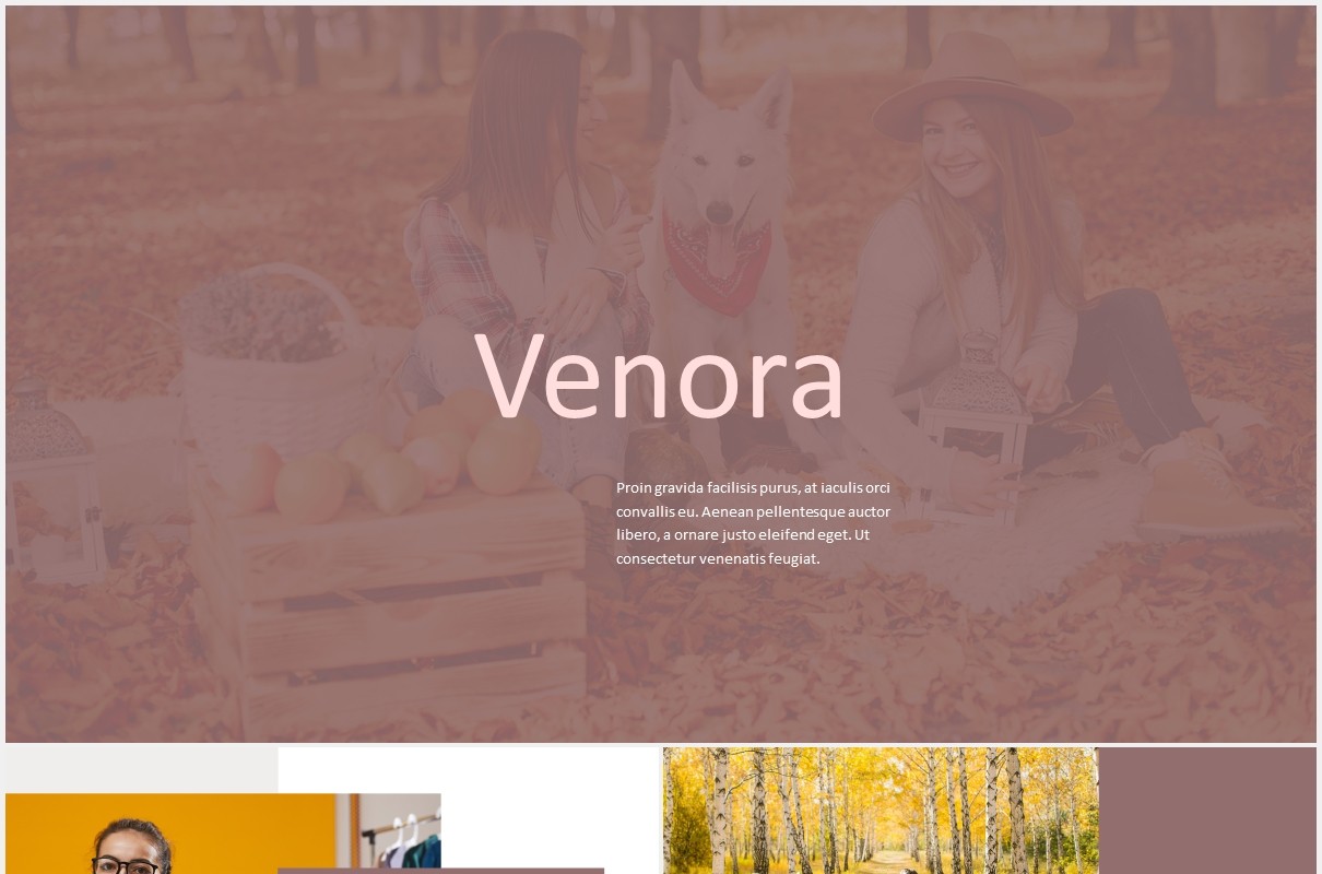 优雅时尚模特摄影展示PPT模板Venora - Elegant Powerpoint Template
