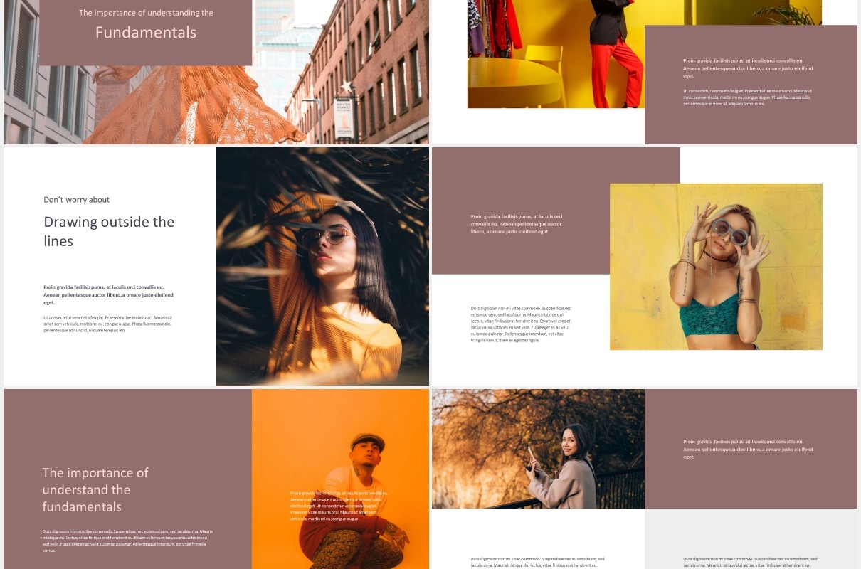优雅时尚模特摄影展示PPT模板Venora - Elegant Powerpoint Template