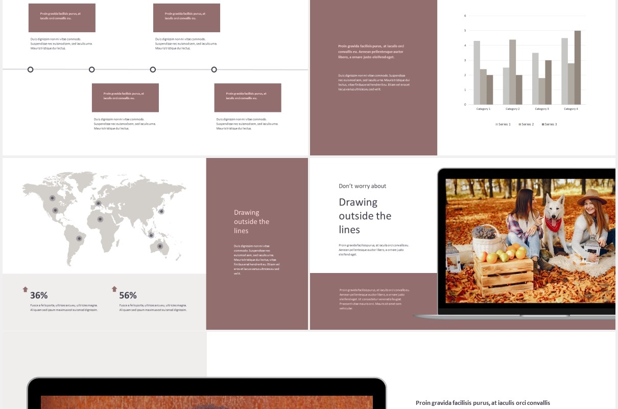 优雅时尚模特摄影展示PPT模板Venora - Elegant Powerpoint Template