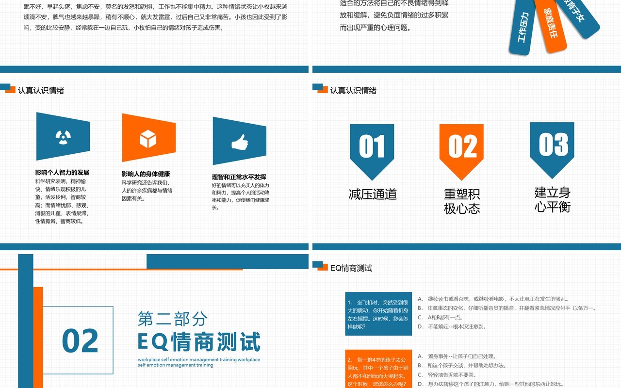 企业管理员工心态决定成败职场自我情绪管理培训动态PPT模板