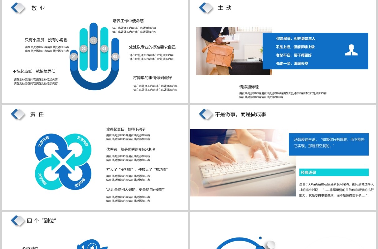 微粒体公司员工职业化素养PPT模板