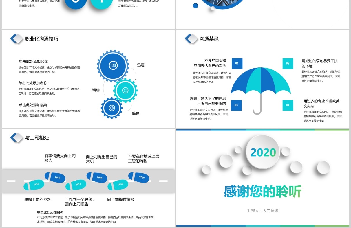 微粒体公司员工职业化素养PPT模板