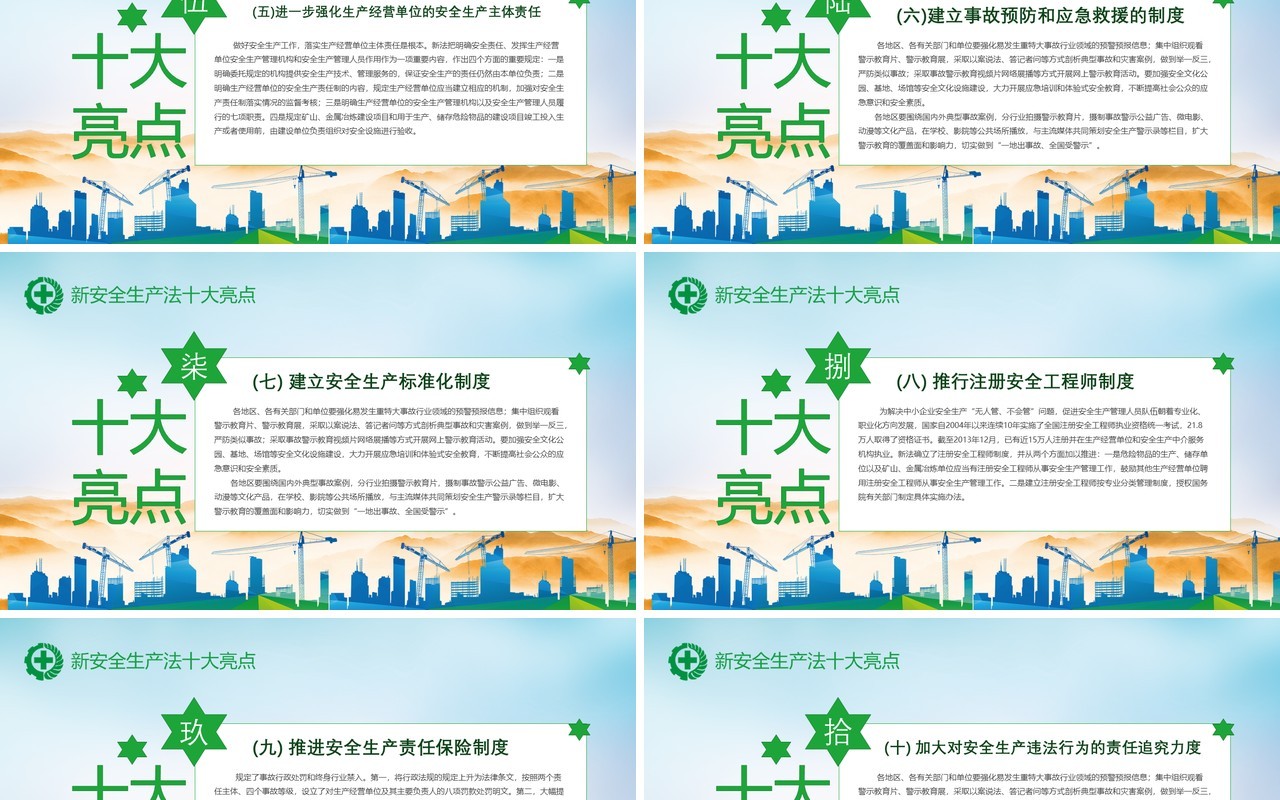 简约清新2020年全国安全生产月活动PPT模板