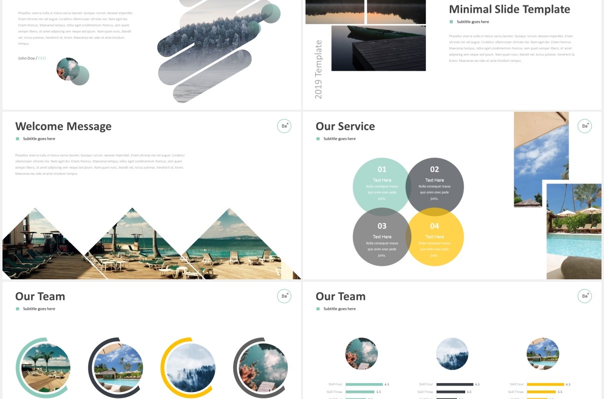 国外图片排版信息图表PPT模板Be+Plus powerpoint template