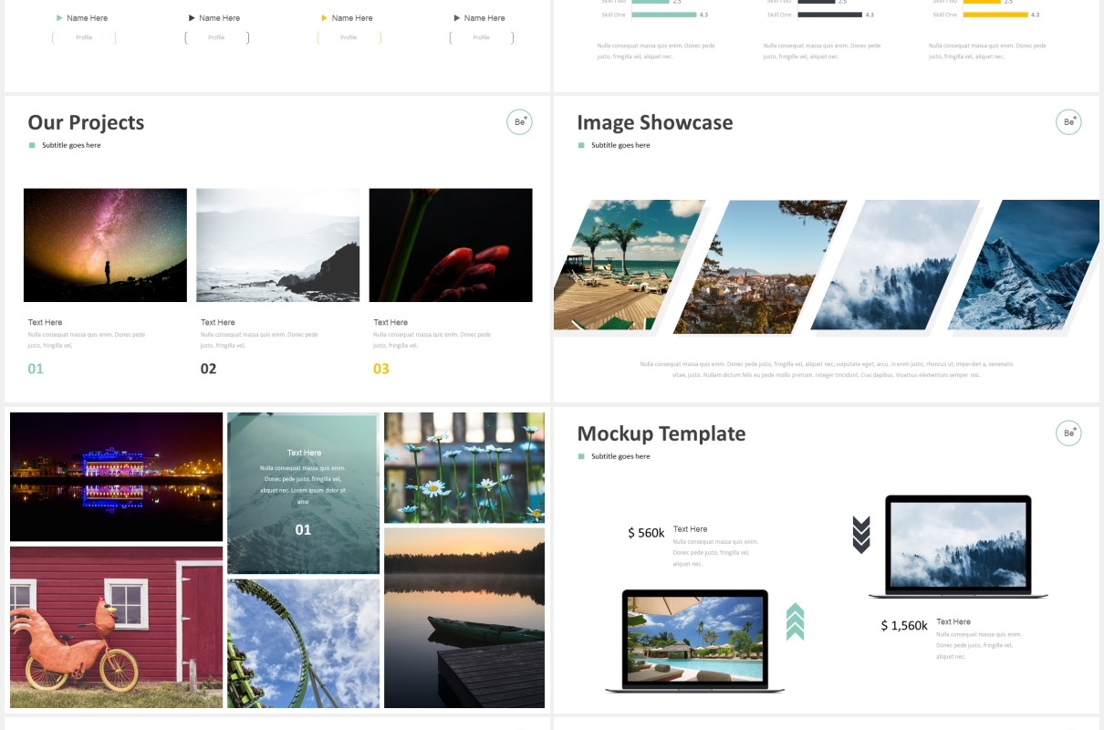 国外图片排版信息图表PPT模板Be+Plus powerpoint template