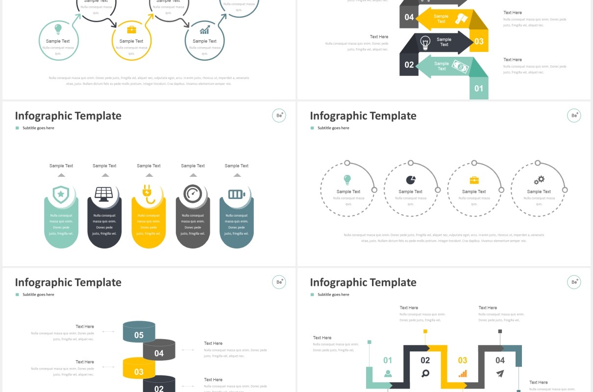 国外图片排版信息图表PPT模板Be+Plus powerpoint template