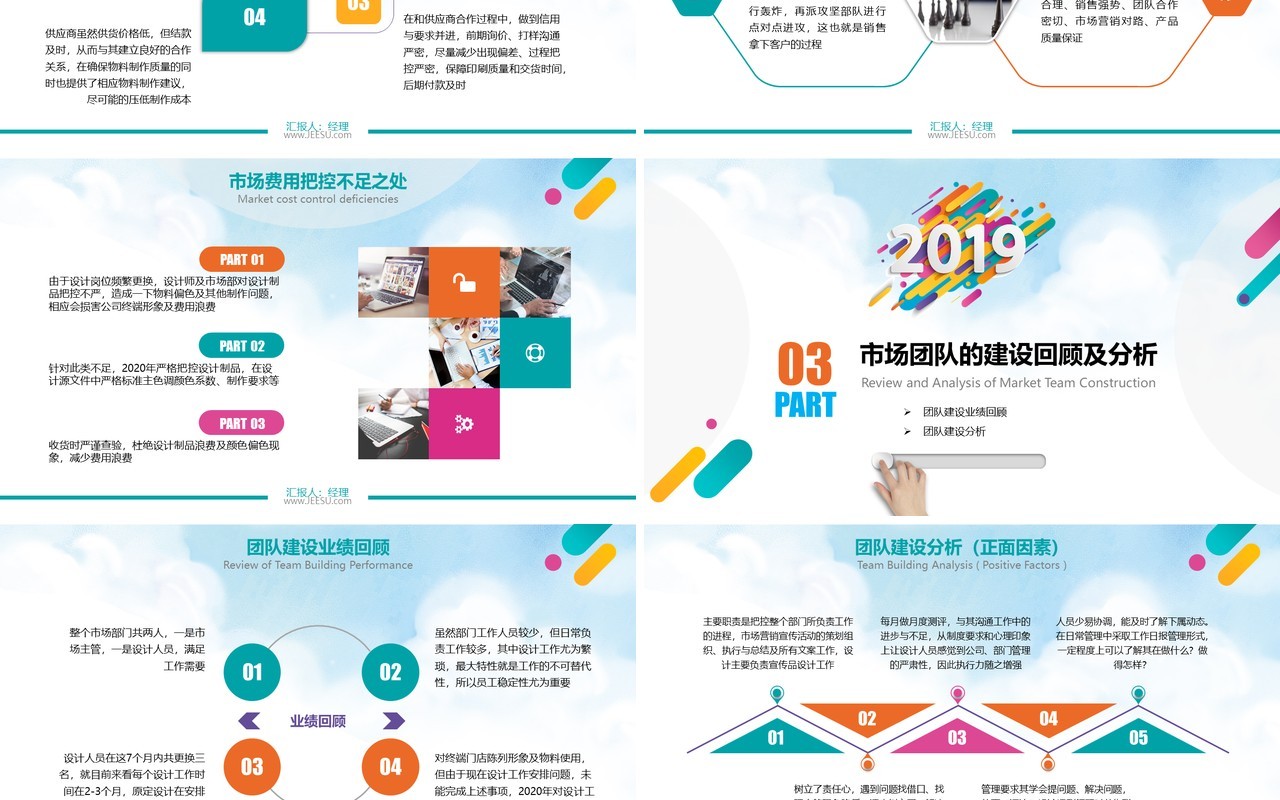 2019市场下半年年终总结PPT模板