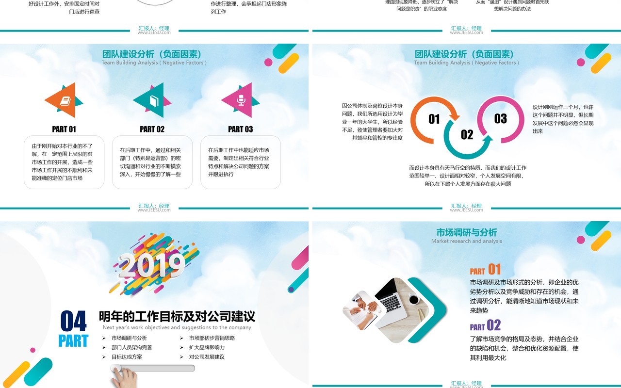 2019市场下半年年终总结PPT模板