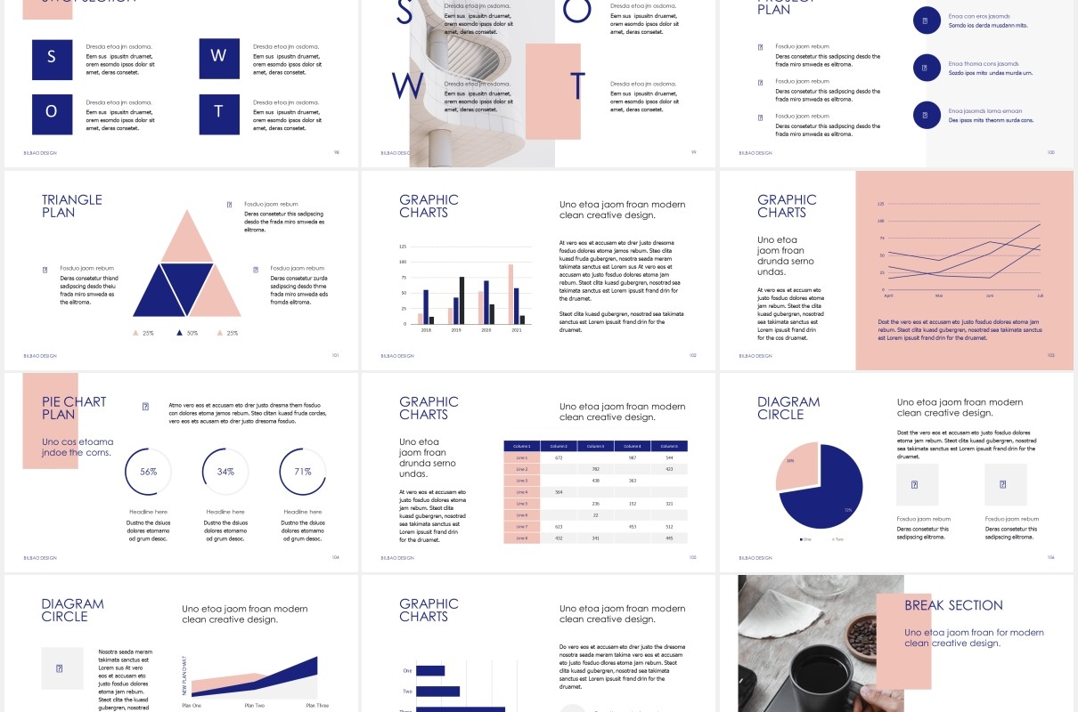 简约简洁个人工作简历报告PPT模板BILBAO - Powerpoint Template