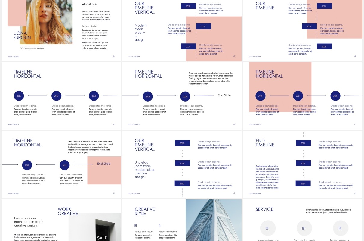 简约简洁个人工作简历报告PPT模板BILBAO - Powerpoint Template