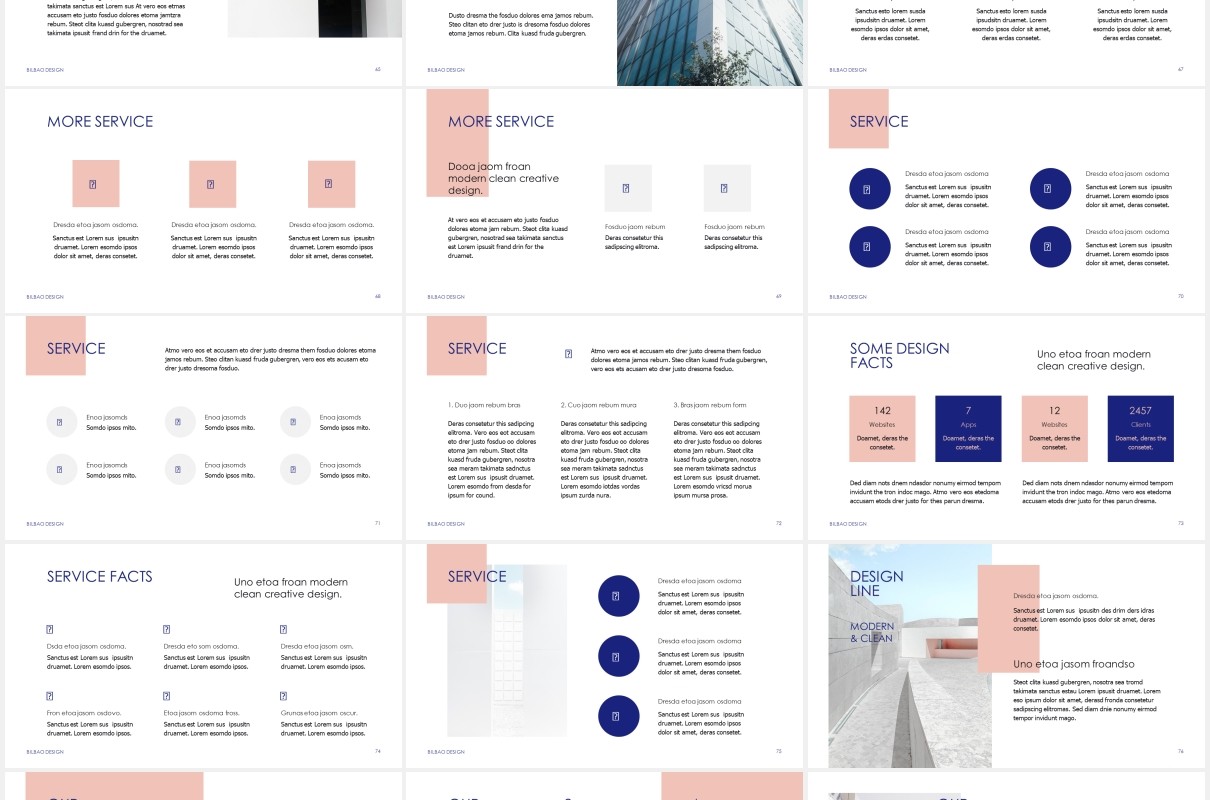 简约简洁个人工作简历报告PPT模板BILBAO - Powerpoint Template
