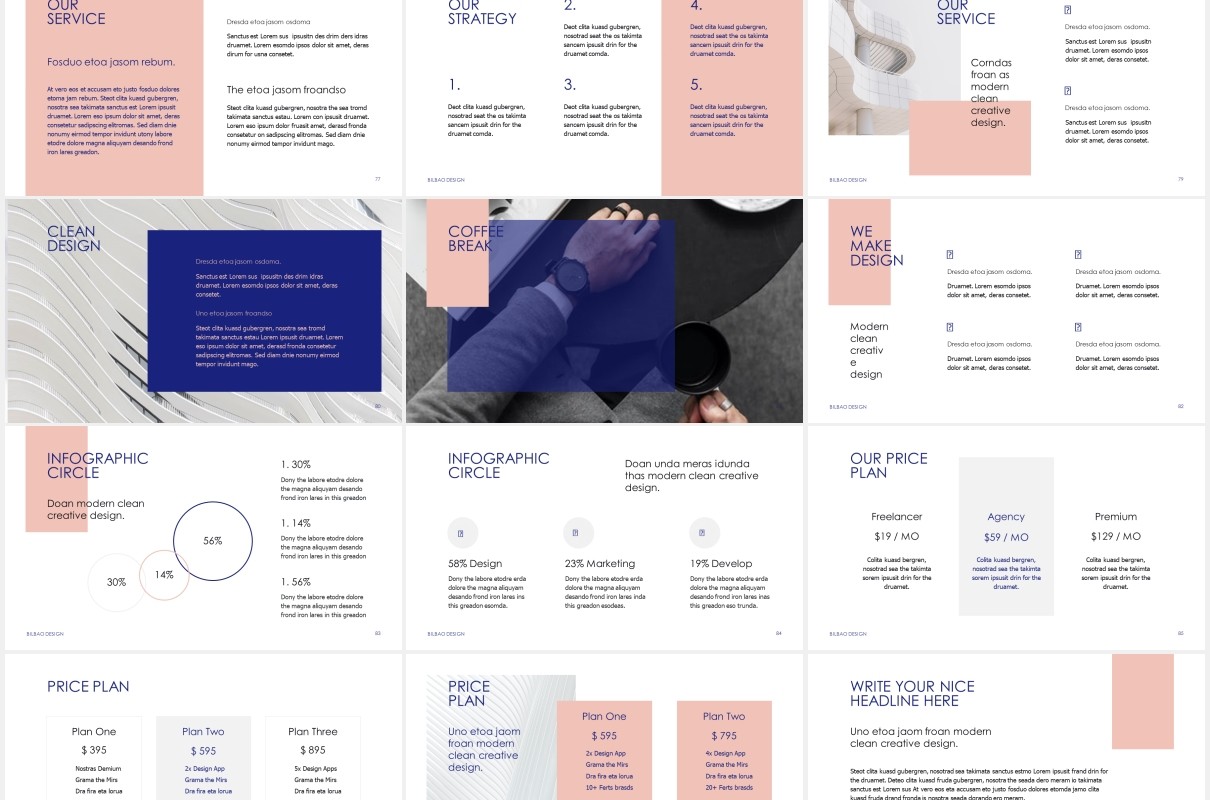 简约简洁个人工作简历报告PPT模板BILBAO - Powerpoint Template