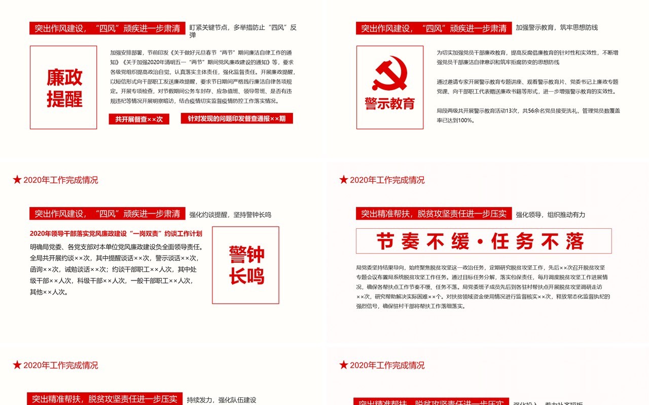 党支部工作总结述职报告2021年党建工作部署安排动态PPT模板