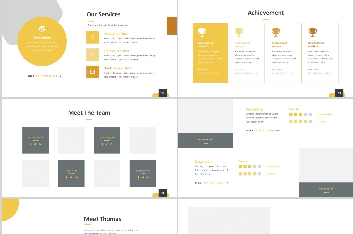 教育行业图片排版PPT模板Bostona - Education Powerpoint Template