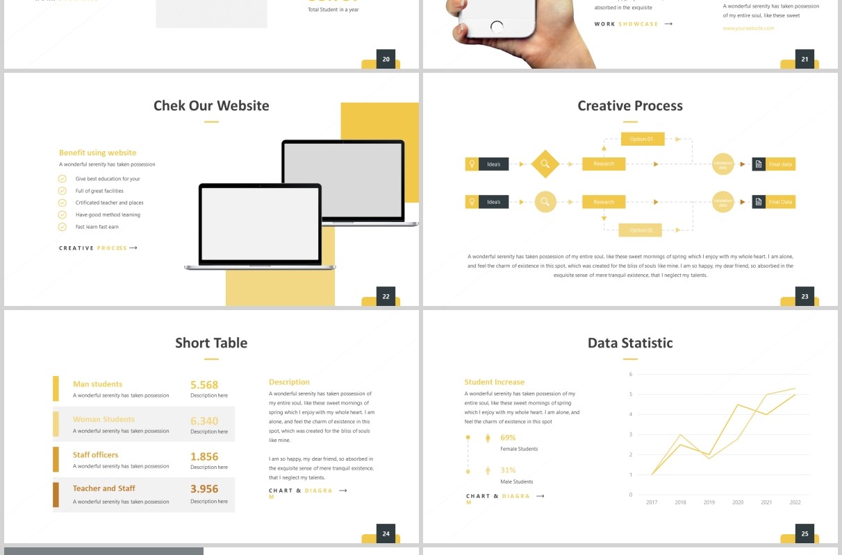 教育行业图片排版PPT模板Bostona - Education Powerpoint Template