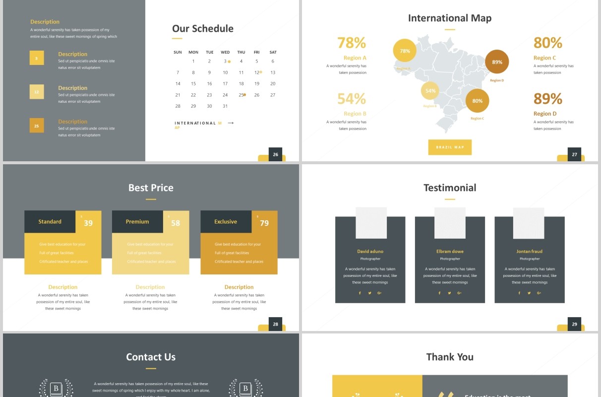 教育行业图片排版PPT模板Bostona - Education Powerpoint Template