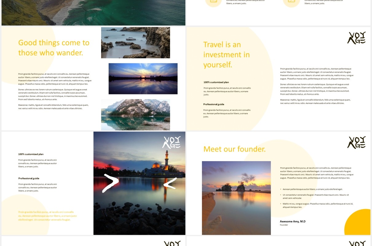 远航旅游商务宣传展示PPT模板voyage travel business powerpoint template
