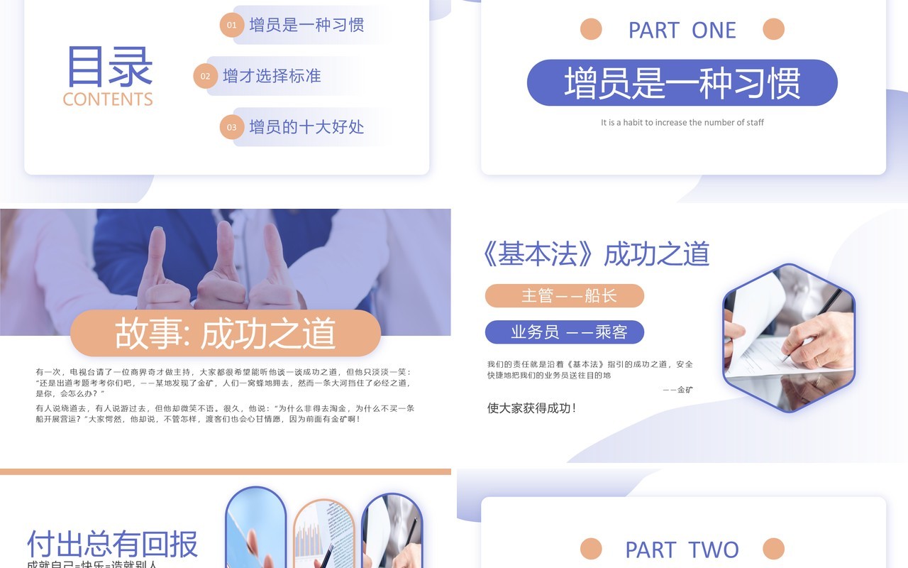 蓝色商务风增员增才高效增员专题PPT模板