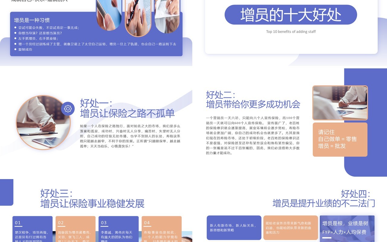 蓝色商务风增员增才高效增员专题PPT模板
