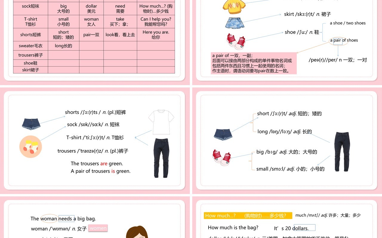 部编版七年级英语上册How much are these socks课件PPT模板