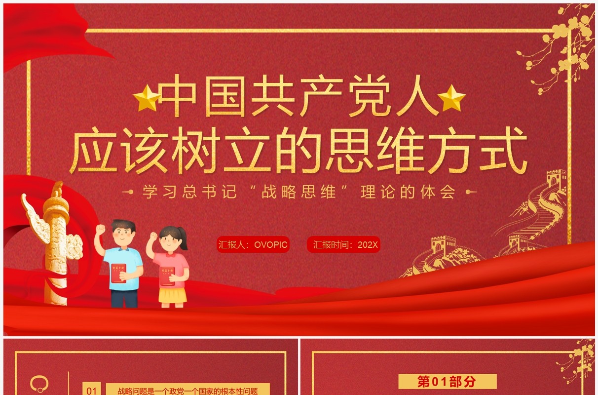 中国共产党人应该树立的思维方式PPT模板